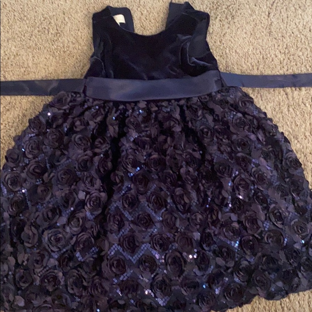 Girls American Princess Navy Dress (Size 8)